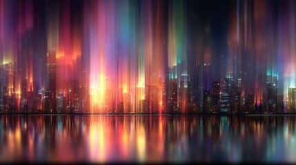 Fototapeta premium Cityscape night lights