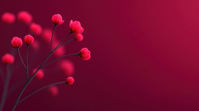A close up of a bunch of red flowers on a red background