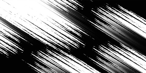 Obraz premium Halftone dots red and blue color pattern gradient grunge texture background. Dot pop art comic sport style vector illustration. grunge vector dots