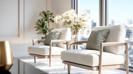 Fototapeta premium Modern armchairs interior