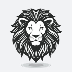 Obraz premium black and white of lion head