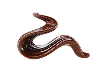 Dark chocolate liquid, swirling, smooth, abstract shape