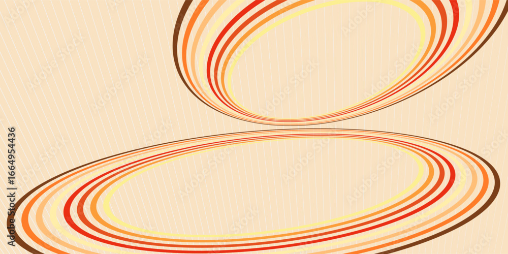 Poster linear vector abstract background in all colors of rainbow, retro style lines in 3d dimensional pers