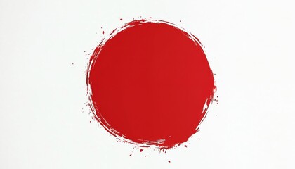 Japanese flag with red circle on white background. Symbol of Japan, representing sun, national pride. Illustration concept for design, travel, tourism, culture, graphic design, patriotism,