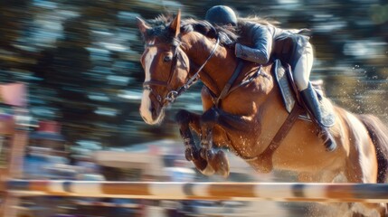 Horse jumping competition