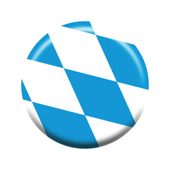 Bavaria (lozengy) round circle flag button