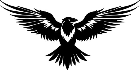 Eagle Silhouette Symbol in Clean Minimal Style