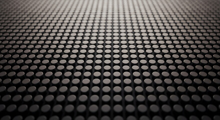 Abstract Pattern of Rows of Cylindrical Shapes with Subtle Lighting.