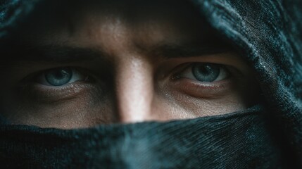 Closeup dark eyes
