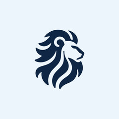 Minimalist Lion Logo