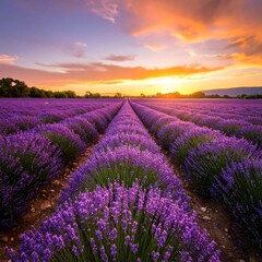 Lavender field at sunset (7)