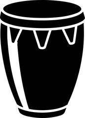Conga Drum Silhouette Clean Minimal Flat Vector