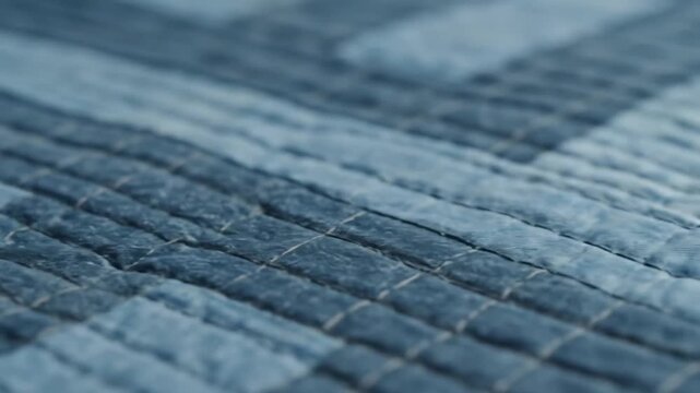 Textured denim fabric pattern with stitched detail, perfect for fashion and design projects
