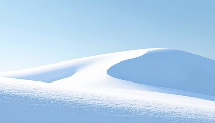 Minimalist White Snow Dunes