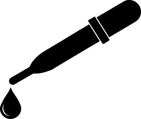 Dropping Pipette Silhouette Clean Minimal Flat