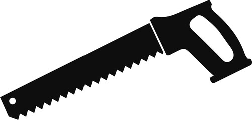 Hacksaw Silhouette Vector Black and White