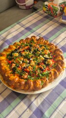 pizza with mushrooms