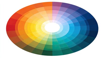 Obraz premium Oval color wheel, showing a spectrum of hues