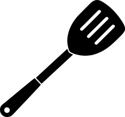 Wooden Spatula Silhouette Vector Black and White