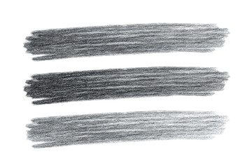 Three horizontal gray brushstrokes on a black background
