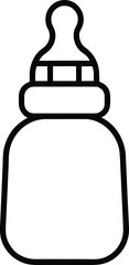 Baby milk bottle isolated on white background.