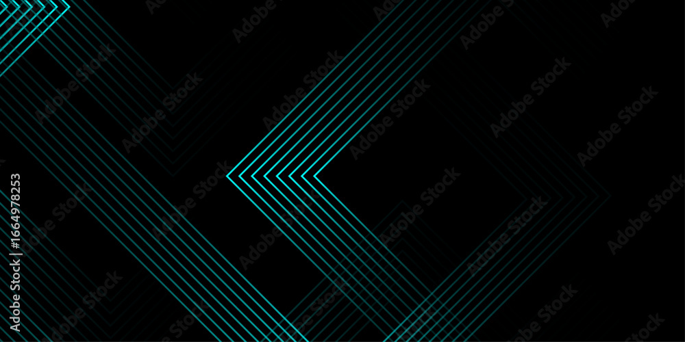 Aufkleber luxury wavy line abstract background with color element. futuristic technology concept. glowing rect