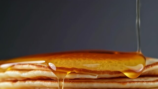 honey syrup topping for a fluffy pancakes