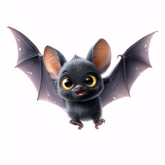 Fototapeta premium A friendly, cartoon bat with exaggerated features, ideal for a lighthearted Halloween theme in apparel design.