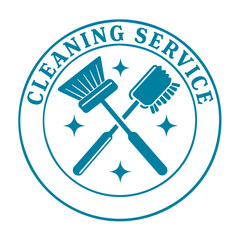 Housekeeping and Cleaning Service Logo Collection – Vector Illustration of Mop, Bucket, Vacuum, Bubbles, and Shine Icons for Business Branding.