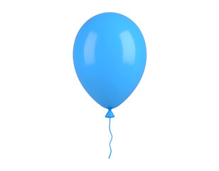 Blue Balloon 3D Render