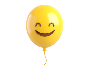 Smiling Emoji Balloon 3D Render