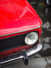 headlight of a classic car