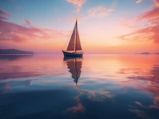 Sailboat on still water inspiring mindfulness and visual storytelling
