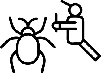 pest control service vector icon on white or transparent background. pest control or insect control icons items Stroke icon collections. Editable Stroke icon collection Outline icon.