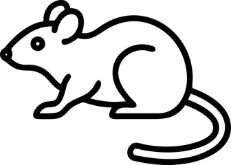 rat vector icon on white or transparent background. pest control or insect control icons items Stroke icon collections. Editable Stroke icon collection Outline icon.