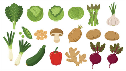 A diverse collection of fresh garden vegetables for healthy eating and vegan meal planning