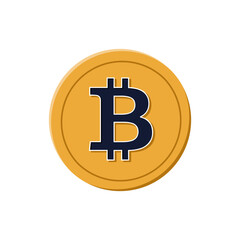 Digital Crypto currency symbol on white background
