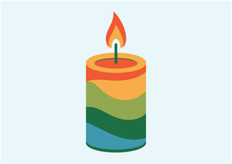 Burning candle Vector design