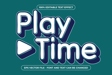 Play Time - 3D Editable Text Effect