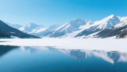 snow covered mountains