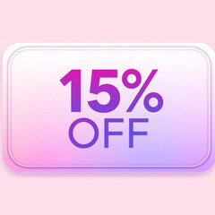 pink 15% sale button