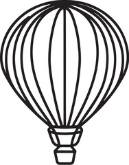 Obraz premium Flying hot air balloon icon