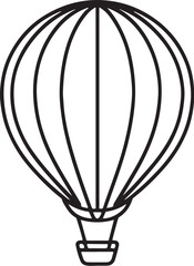 Obraz premium Flying hot air balloon icon