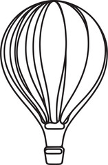 Flying hot air balloon icon