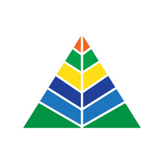 vector illustration of a pyramid of a pyramid