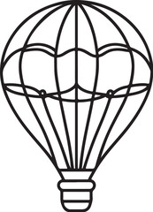 hot air balloon line art