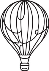 Obraz premium hot air balloon line art
