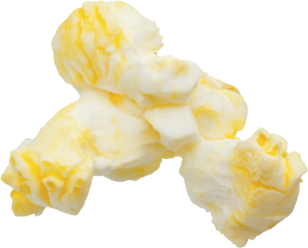 Tasty popcorn close up isolated on white background
