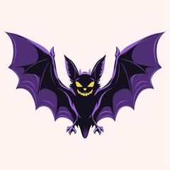 Spooky Bat with Glowing Eyes