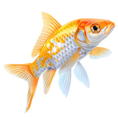 Fototapeta premium Gorgeous aquarium koi fish with long fins high resolution picture